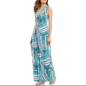 Tommy Bahama Women's Batiki Tiki Maxi Dress V-Neck Twist